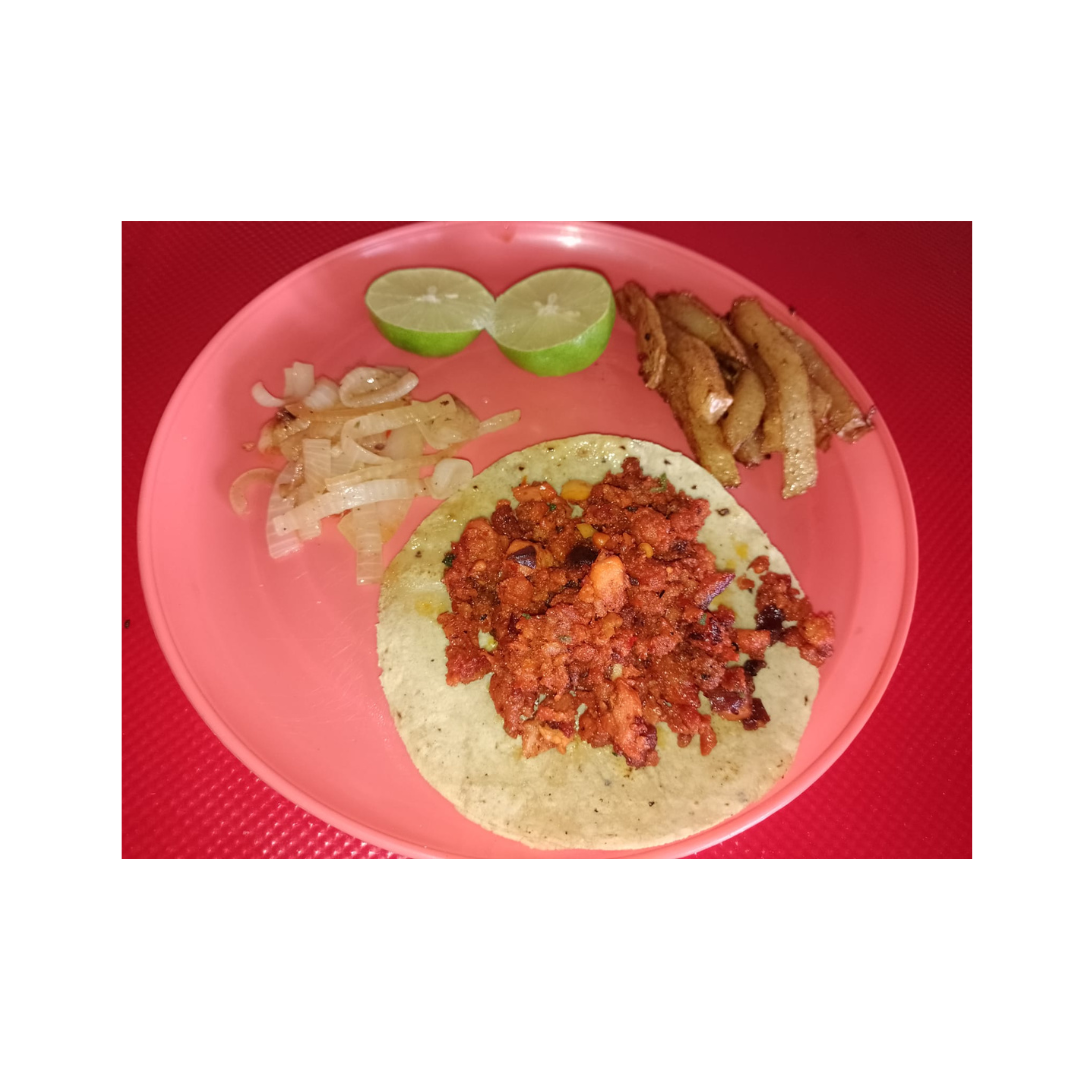 Tacos de Chorizo Rojo